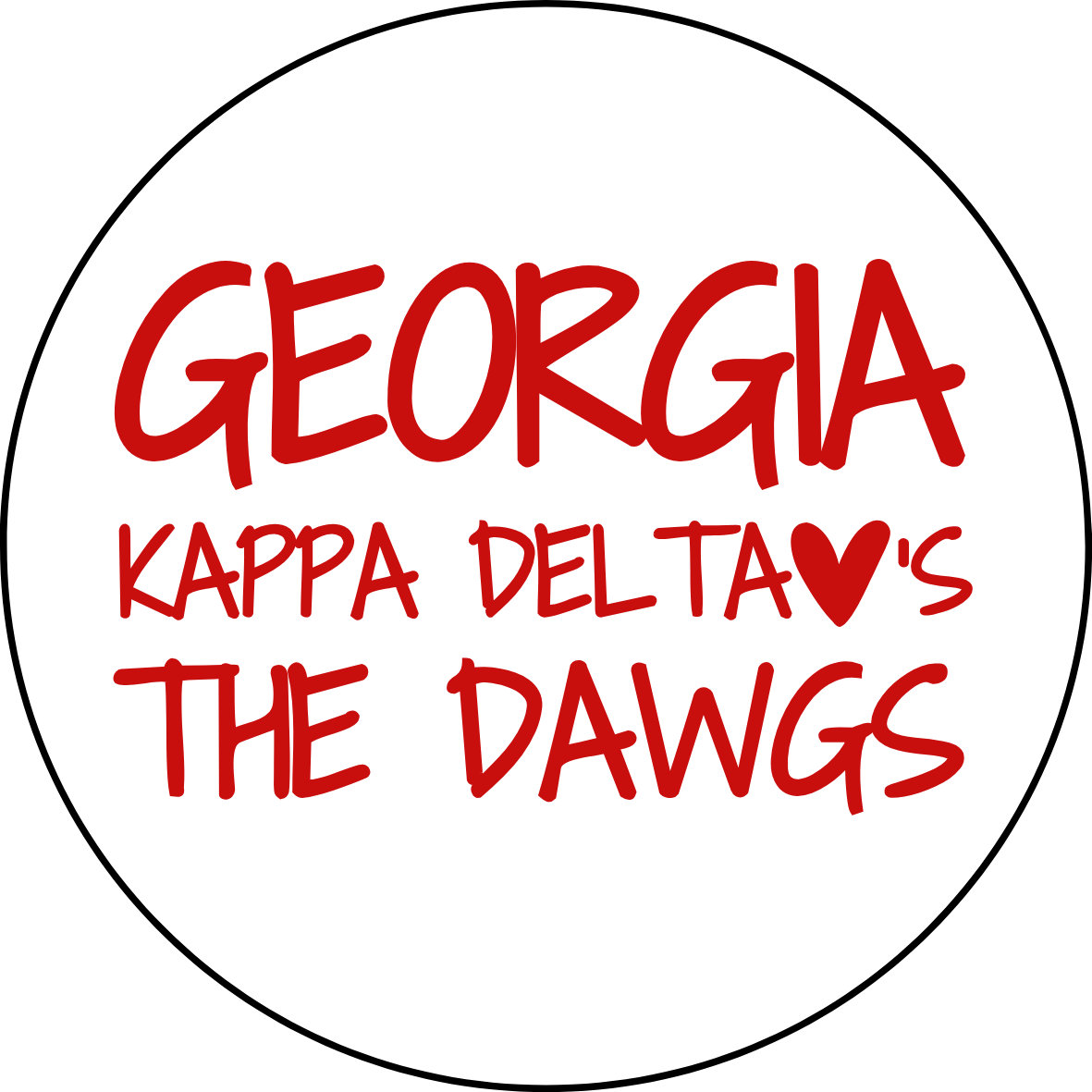 Georgia Sorority Loves the Dawgs Button