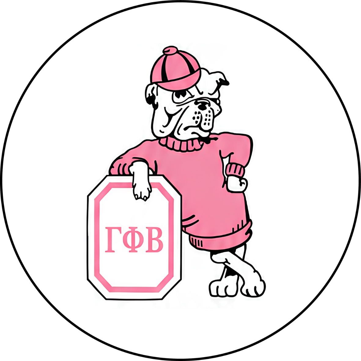 Emblem Retro Logo Georgia Sorority Sticker- 2 Pack