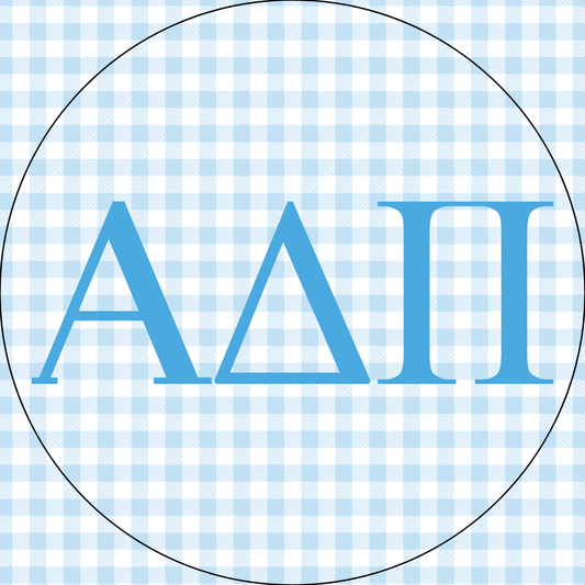 UGA Gingham Sorority Letters Sticker- 2 Pack