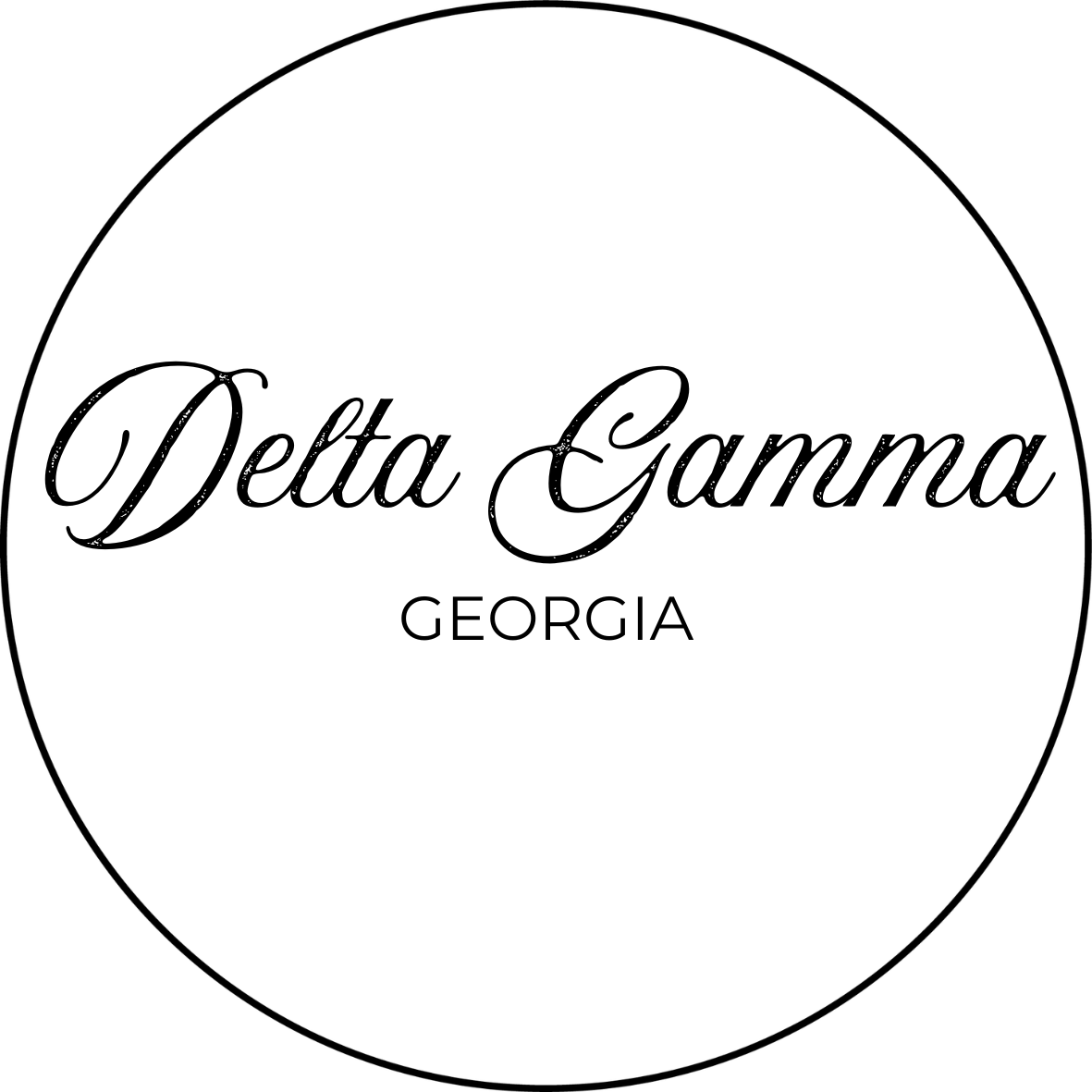 Classic Cursive Georgia Sorority Pinback Button