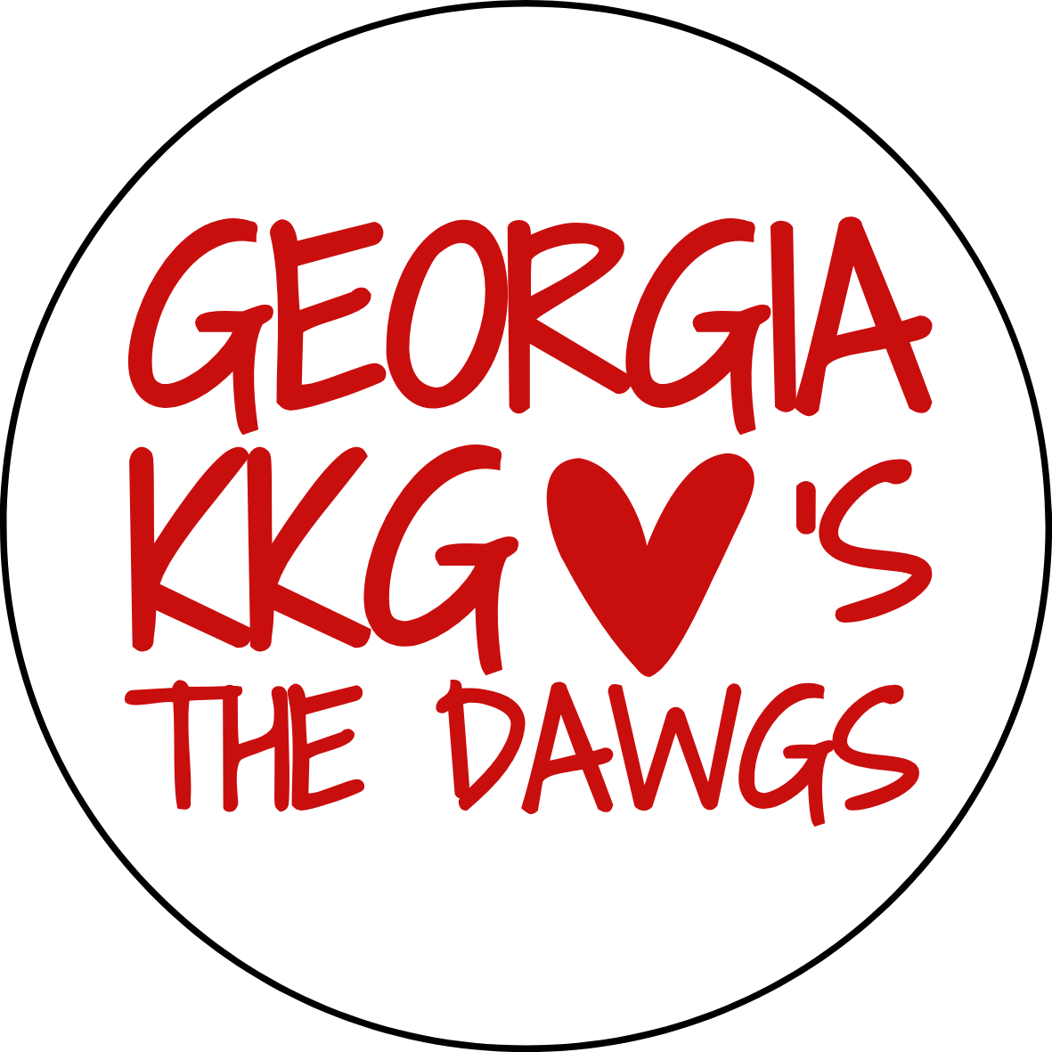 Georgia Sorority Loves the Dawgs Button