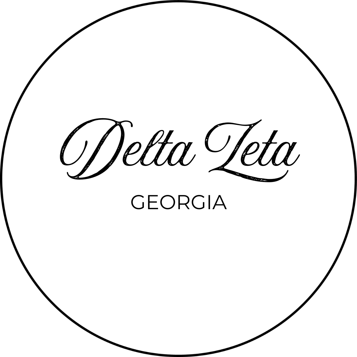 Classic Cursive Georgia Sorority Pinback Button