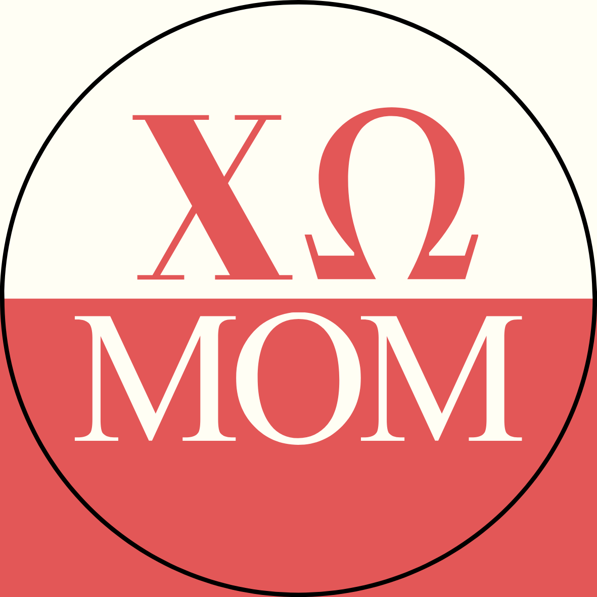 Color Block Sorority Mom Sticker- 2 Pack