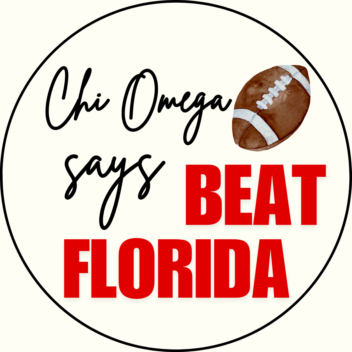 UGA vs. Florida "Beat Florida" Sorority Sticker- 2 Pack