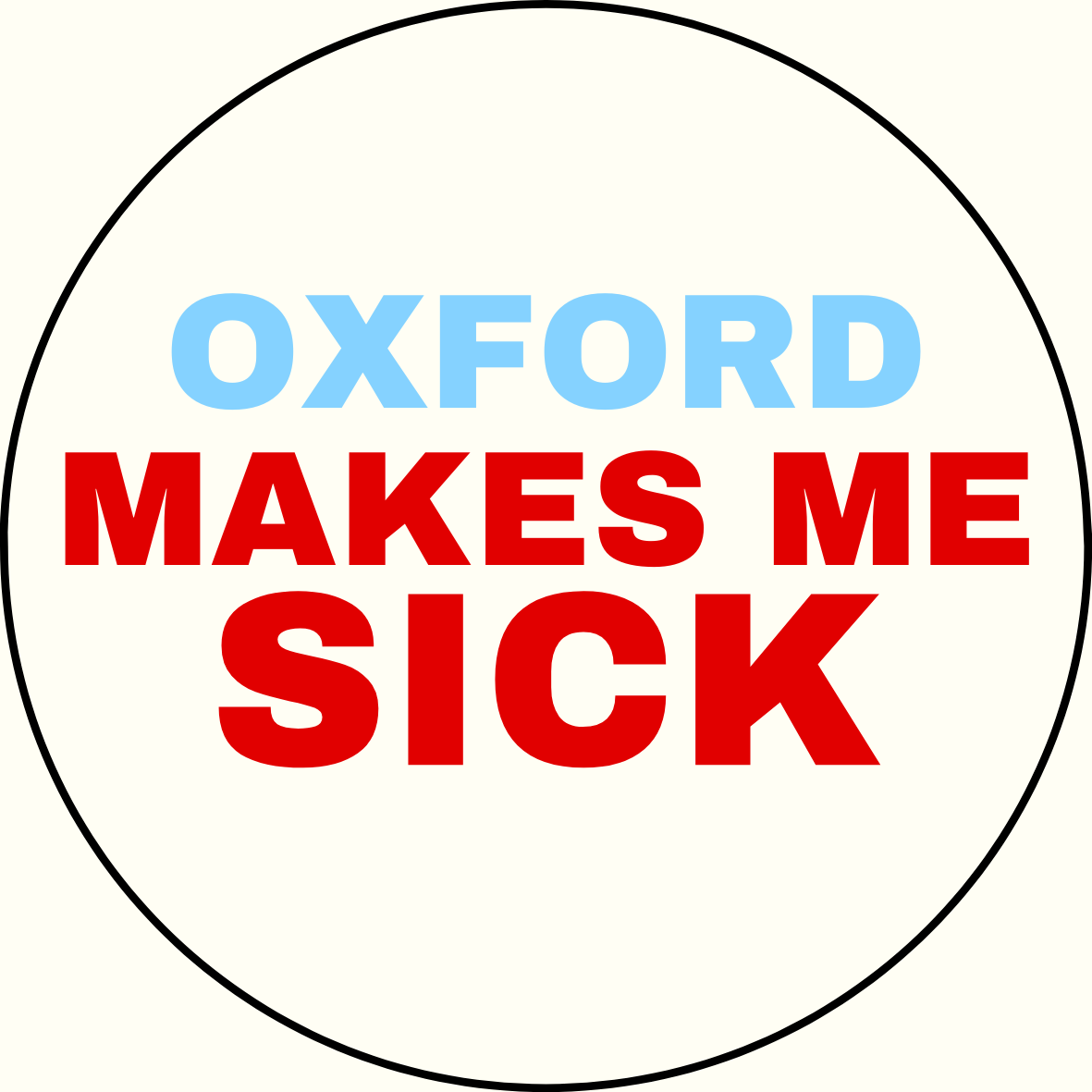 UGA vs. Ole Miss "Oxford Makes me Sick" Rivalry Sticker- 2 Pack