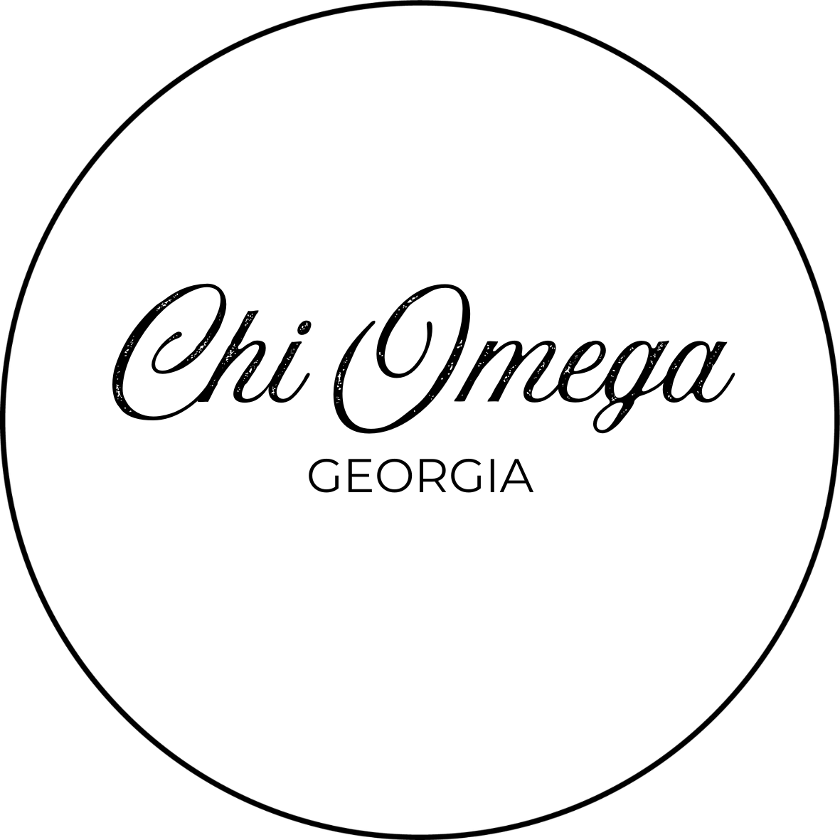 Classic Cursive Georgia Sorority Pinback Button