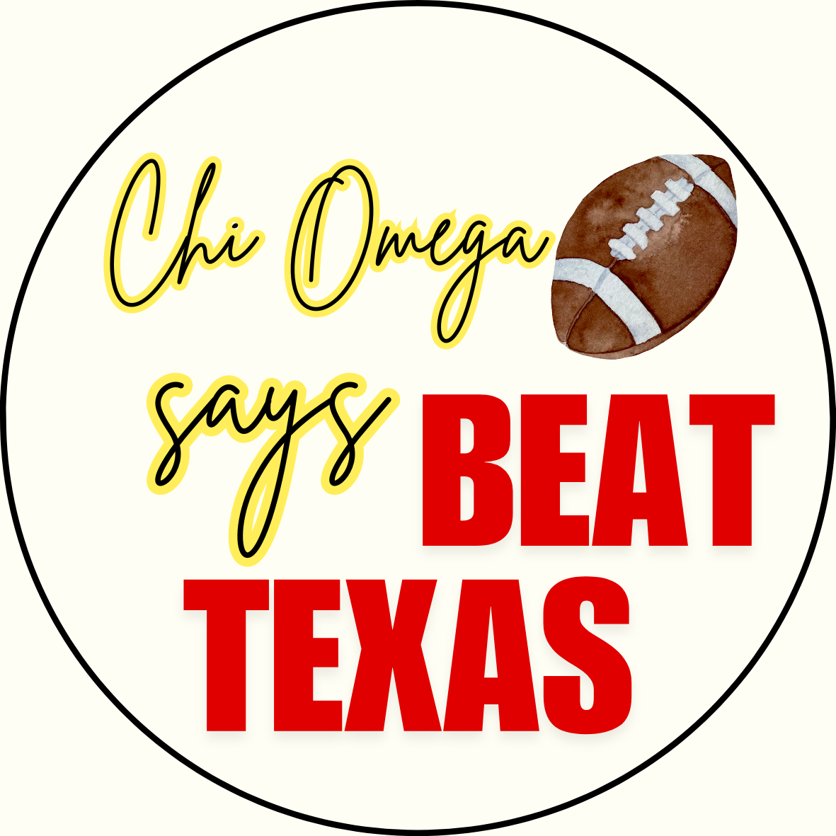 UGA vs. Texas "Beat Texas" Sorority Sticker- 2 Pack