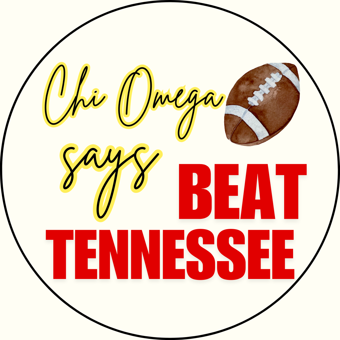 UGA vs. Tennessee "Beat Tennessee" Sorority Sticker- 2 Pack