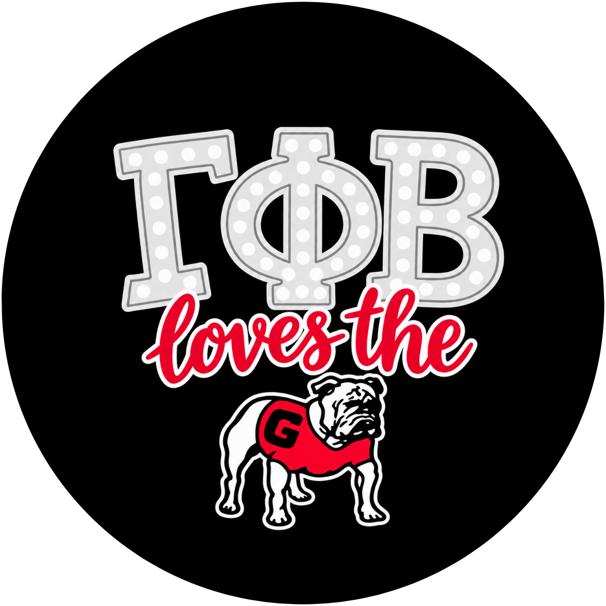 Dawgs & Dots Sorority Button