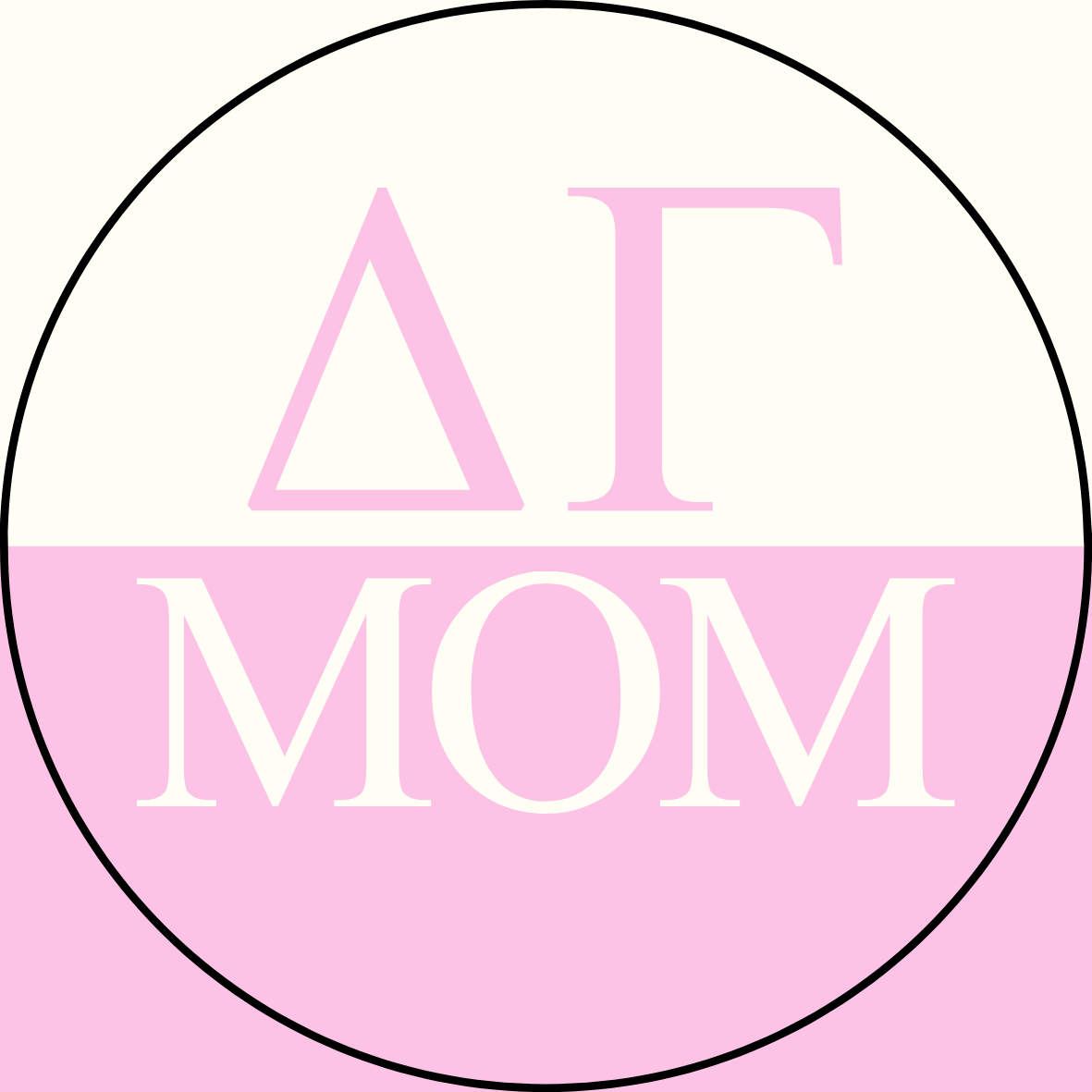 Color Block Sorority Mom Sticker- 2 Pack