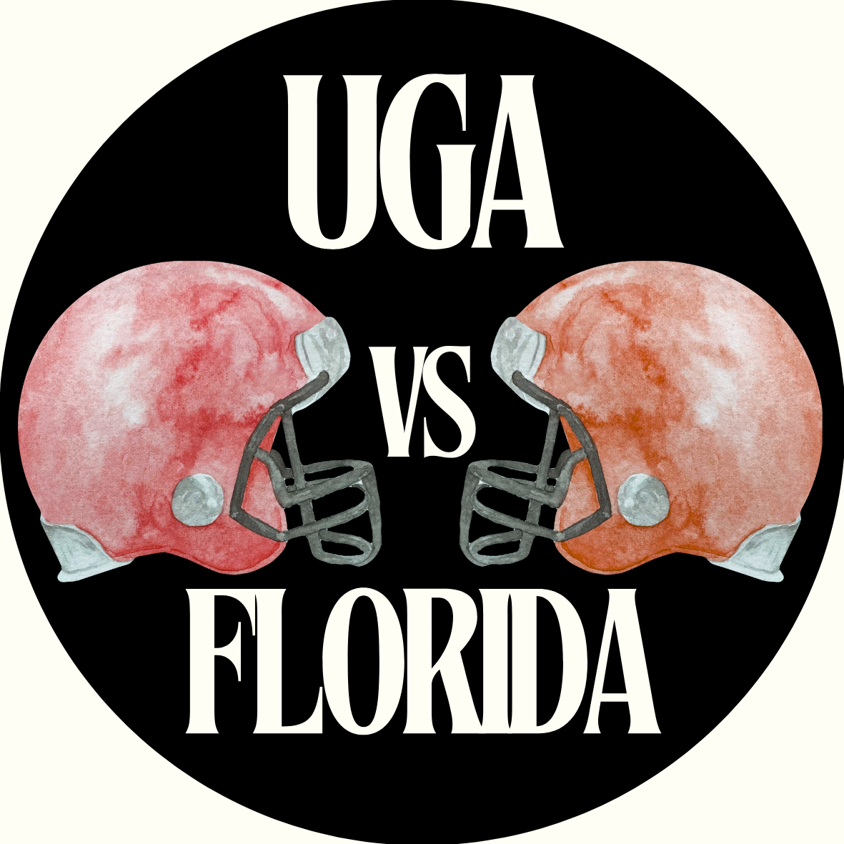 UGA vs. Florida Helmet Rivalry Button