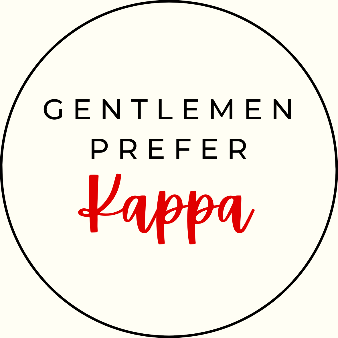 UGA Gentlemen Prefer Script Sorority Button