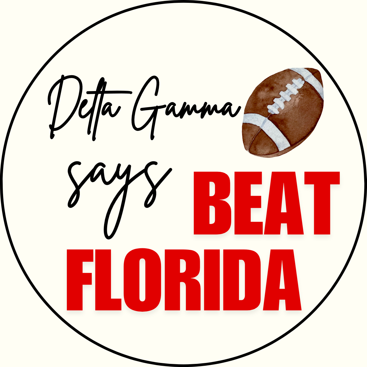 UGA vs. Florida "Beat Florida" Sorority Sticker- 2 Pack