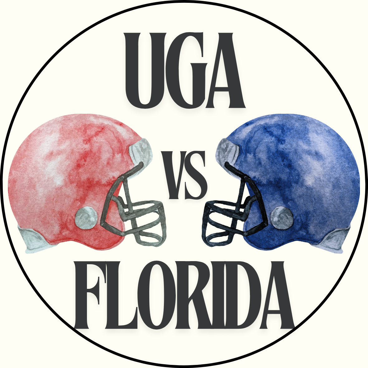 UGA vs. Florida Helmet Rivalry Button