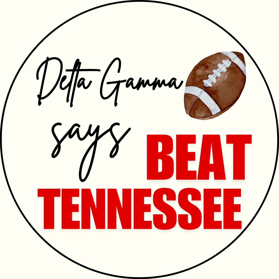 UGA vs. Tennessee "Beat Tennessee" Sorority Sticker- 2 Pack