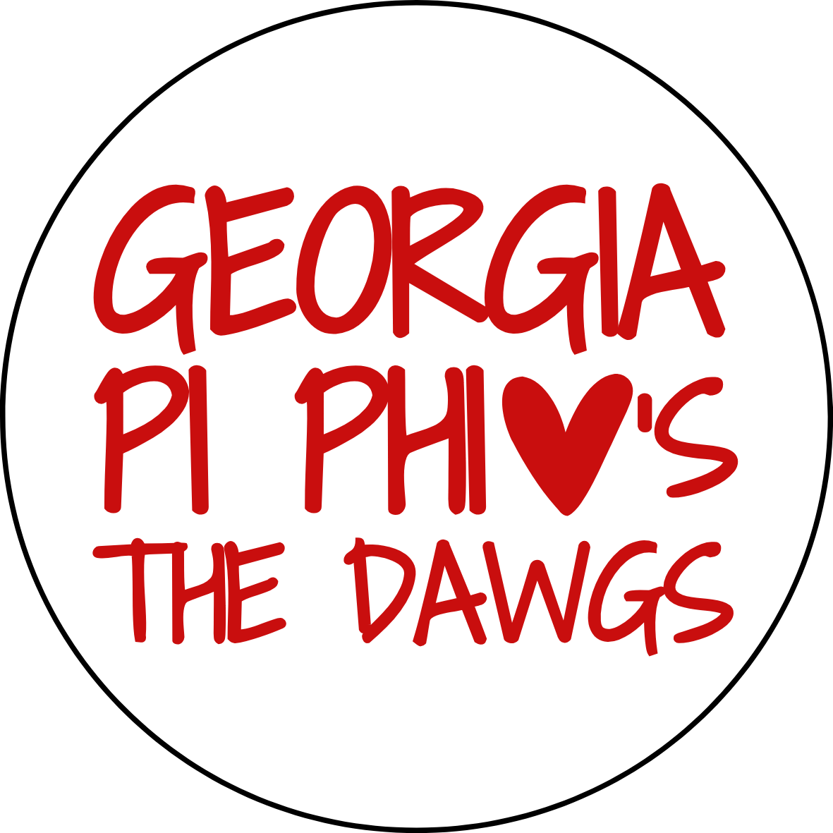 Georgia Sorority Loves the Dawgs Button