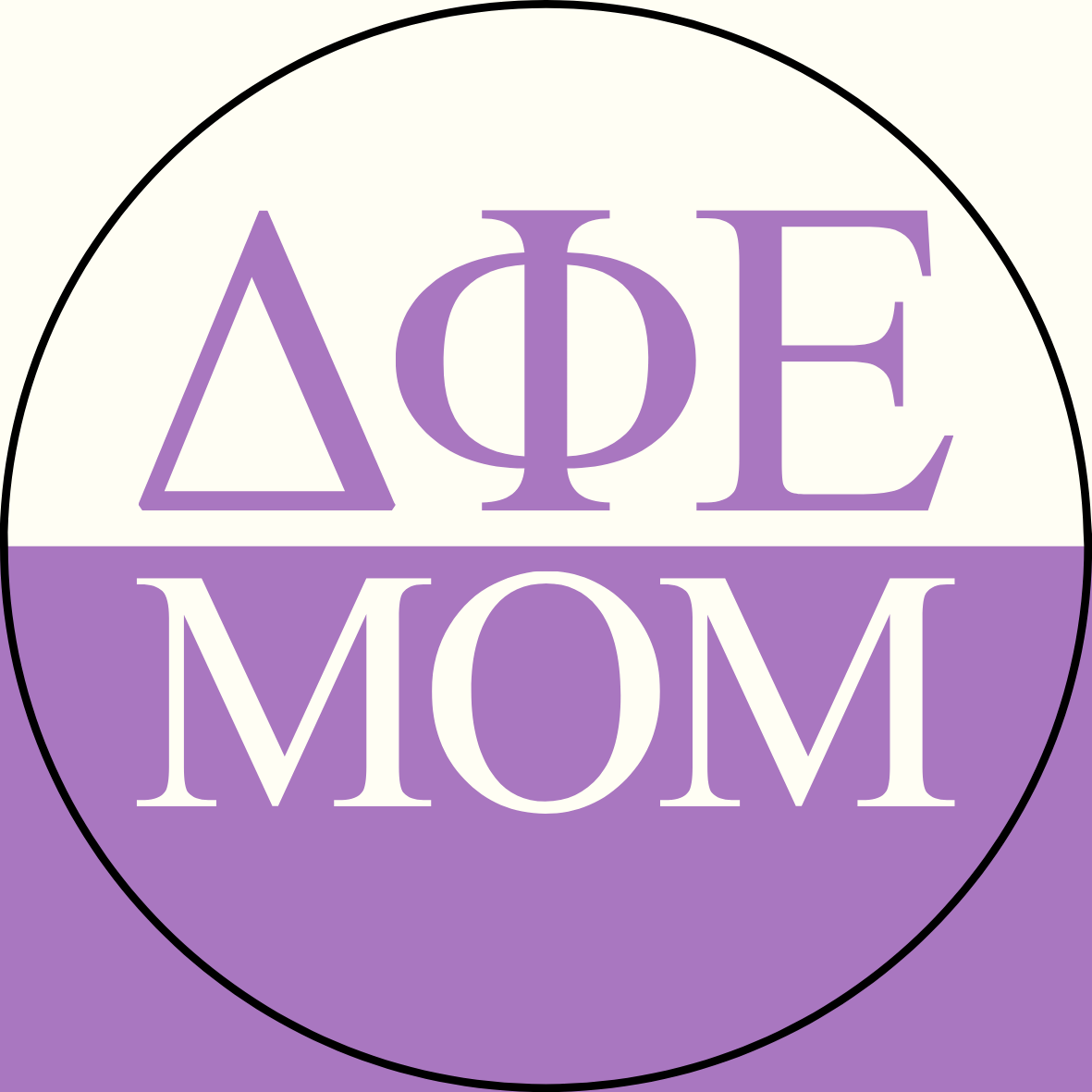 Color Block Sorority Mom Sticker- 2 Pack