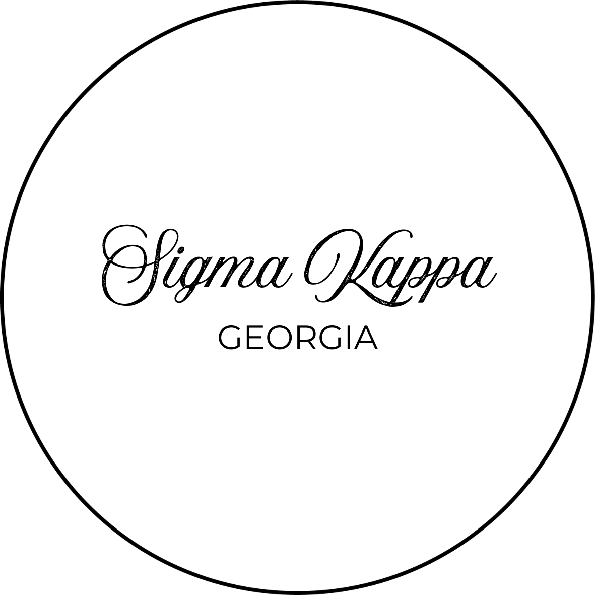 Classic Cursive Georgia Sorority Pinback Button