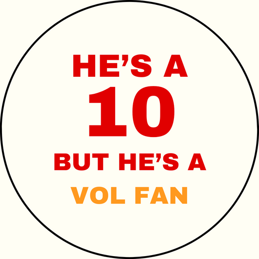 UGA vs. Tennessee "He's a 10" Rivalry Sticker- 2 Pack