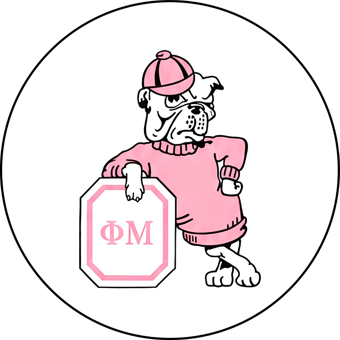 Emblem Retro Logo Georgia Sorority Sticker- 2 Pack