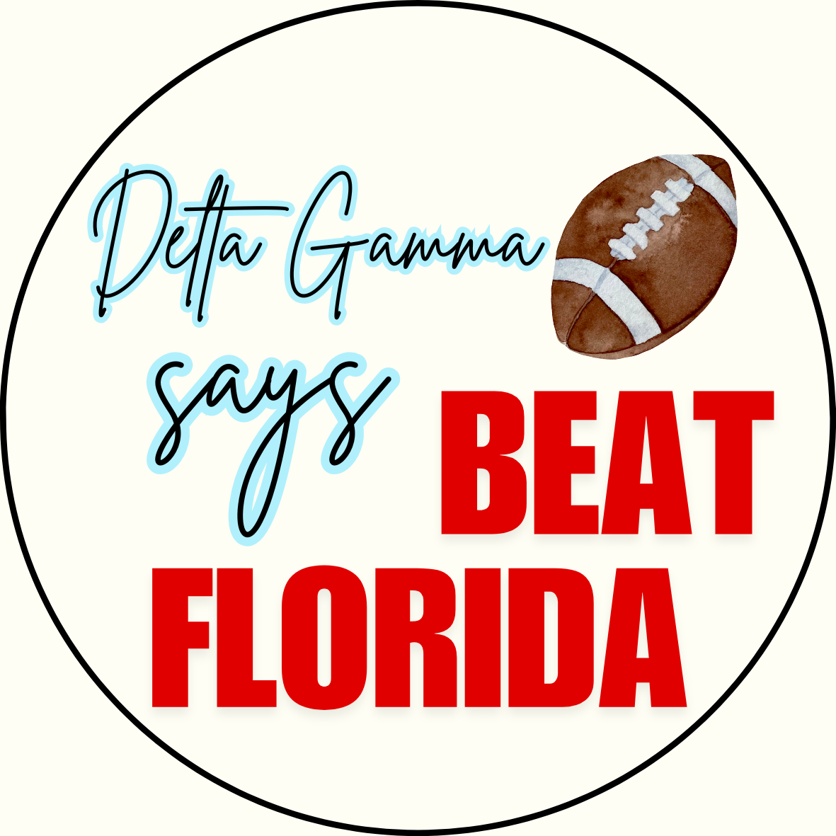 UGA vs. Florida "Beat Florida" Sorority Sticker- 2 Pack