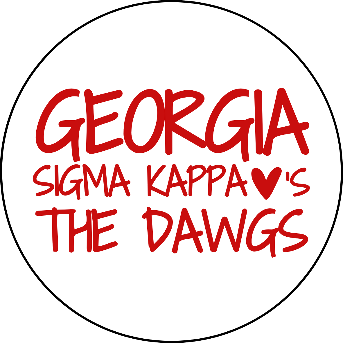 Georgia Sorority Loves the Dawgs Button