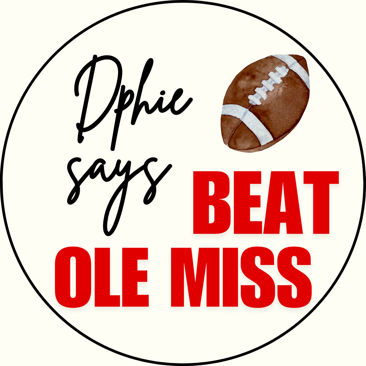 UGA vs. Ole Miss "Beat Ole Miss" Sorority Sticker- 2 Pack