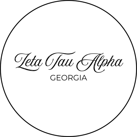 Classic Cursive Georgia Sorority Sticker- 2 Pack
