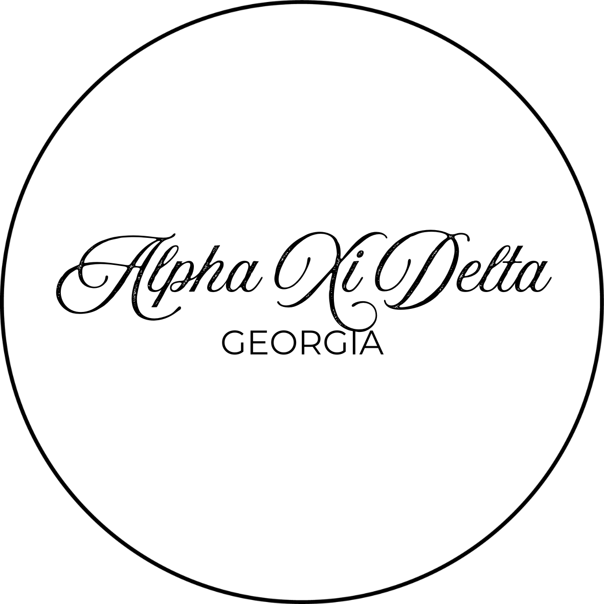 Classic Cursive Georgia Sorority Pinback Button