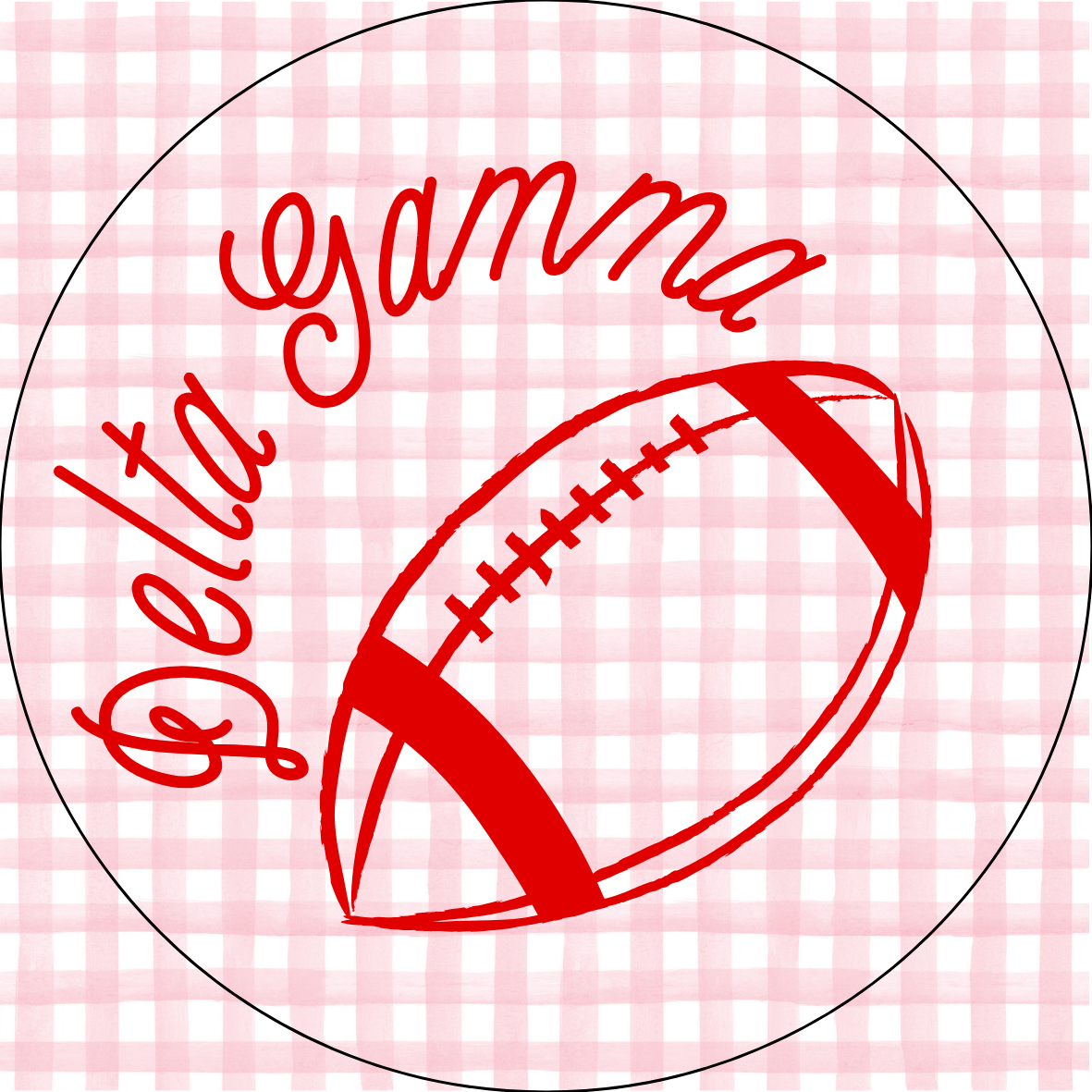 UGA Sorority Gingham Button