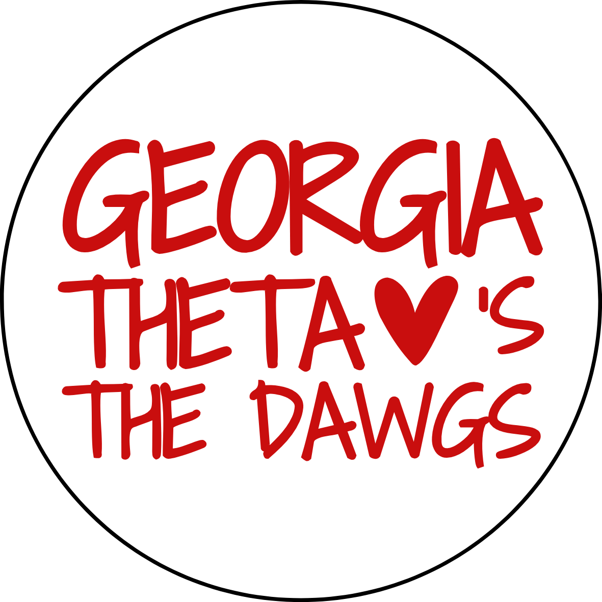 Georgia Sorority Loves the Dawgs Button