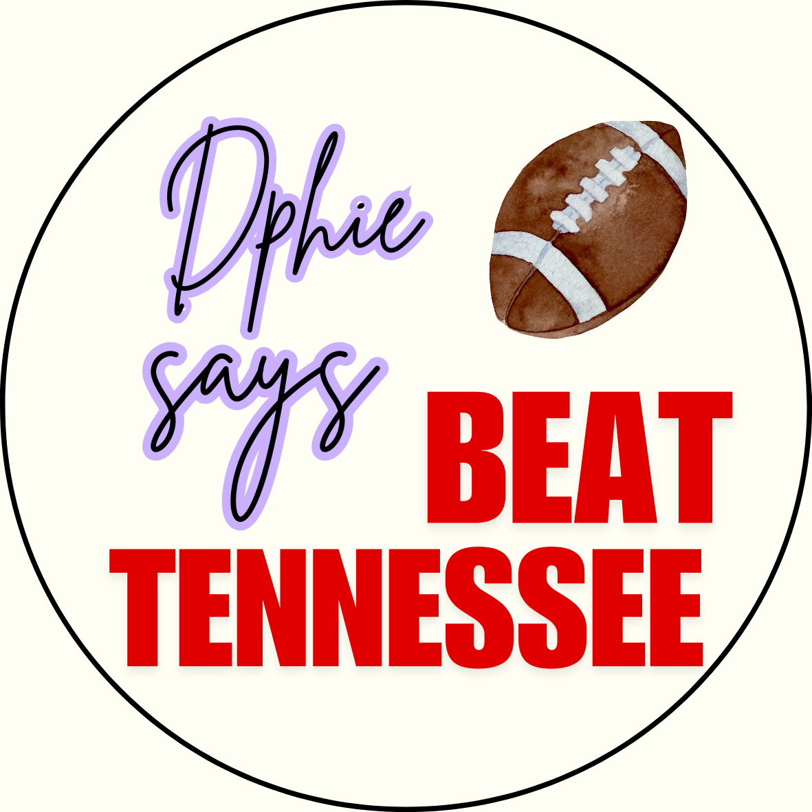 UGA vs. Tennessee "Beat Tennessee" Sorority Sticker- 2 Pack