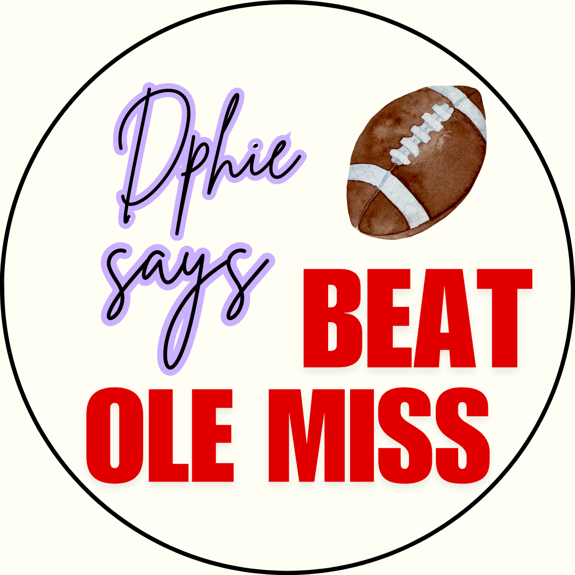 UGA vs. Ole Miss "Beat Ole Miss" Sorority Sticker- 2 Pack