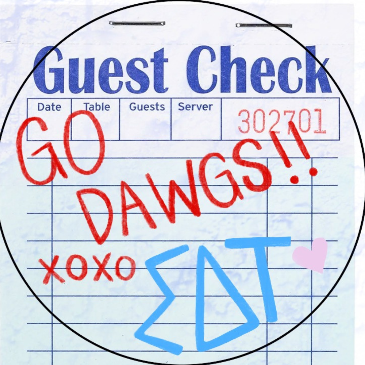 Guest Check Sorority Sticker- 2 Pack