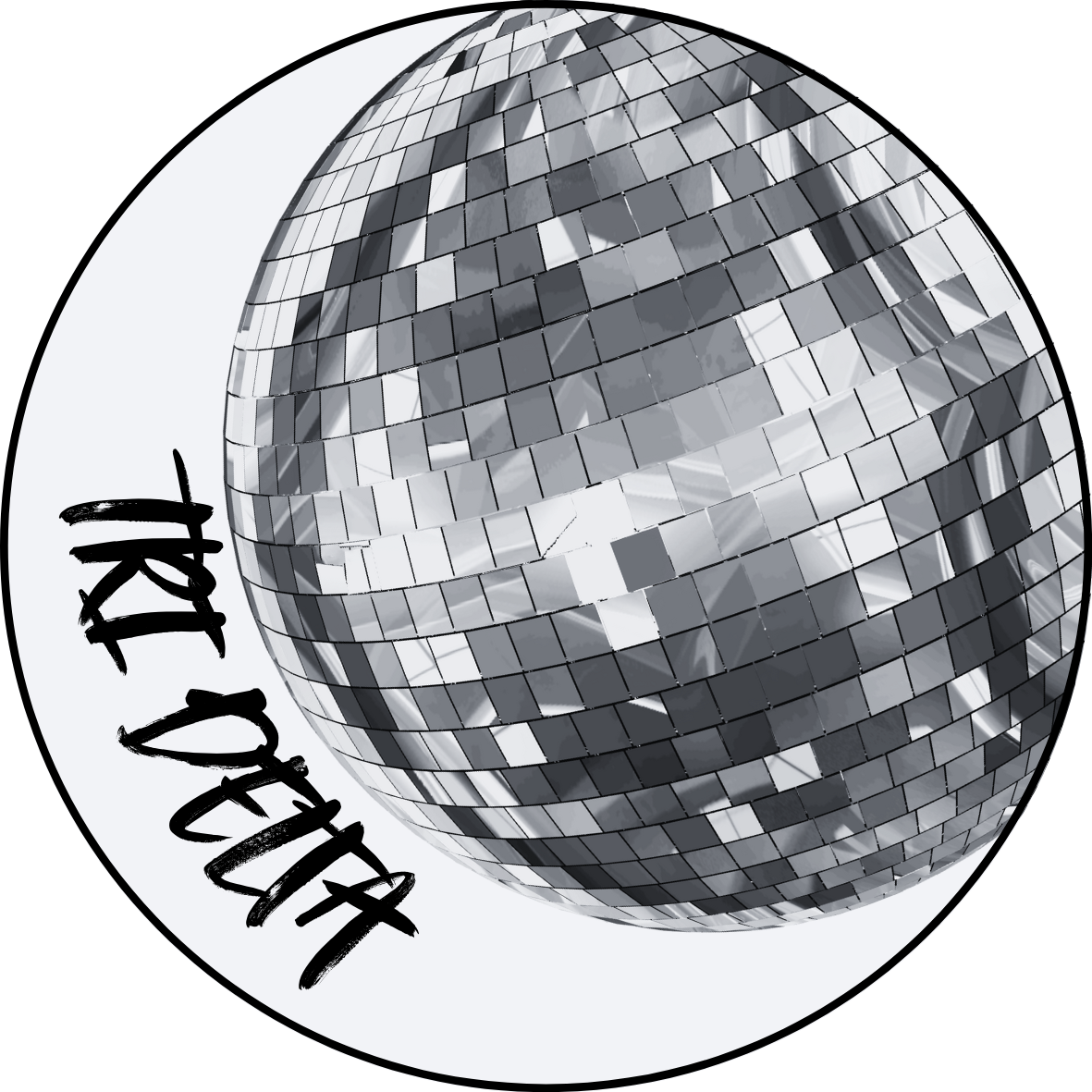 Silver Disco Sorority Button