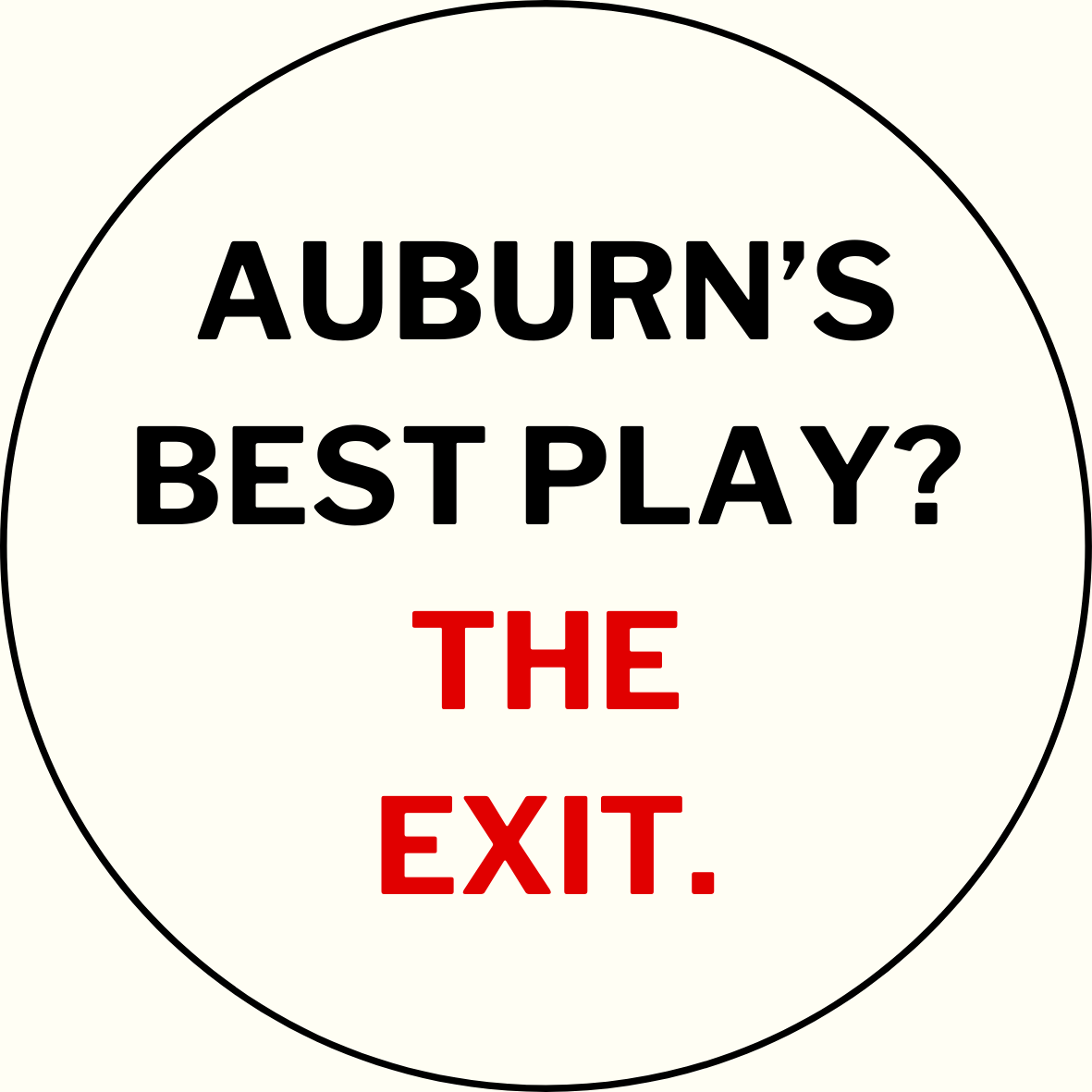 UGA vs. Auburn "Best play is the exit" Rivalry Sticker- 2 Pack