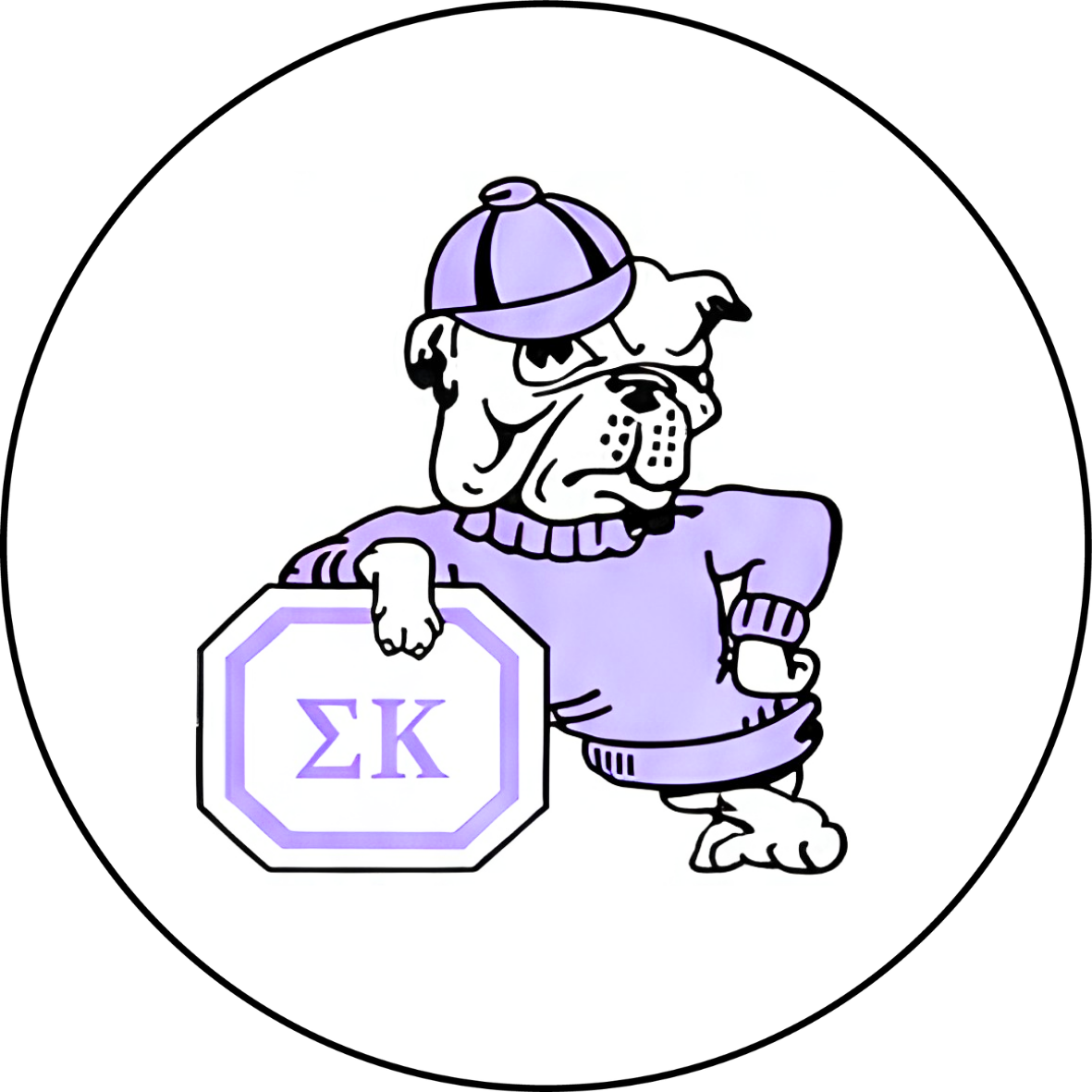 Emblem Retro Logo Georgia Sorority Sticker- 2 Pack