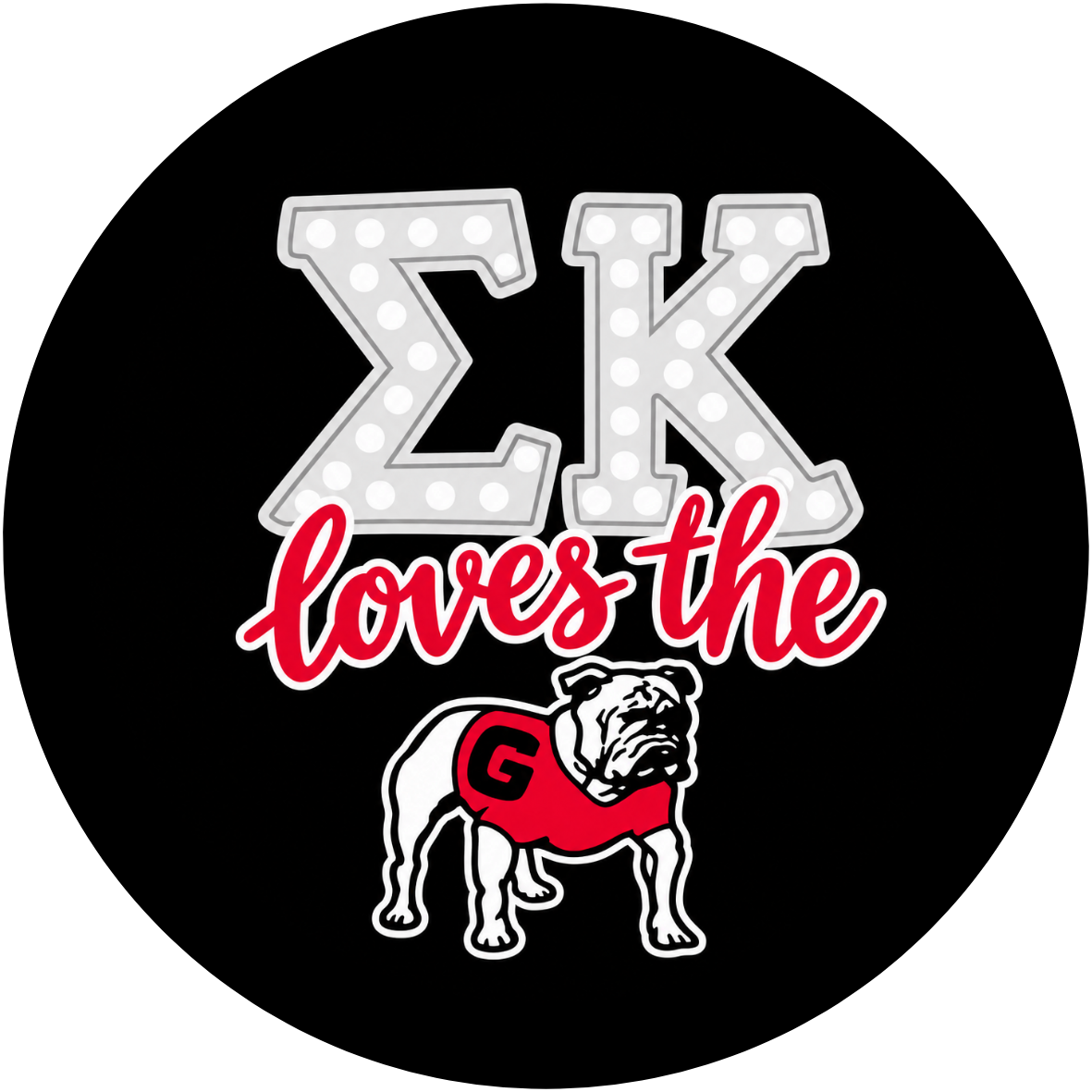 Dawgs & Dots Sorority Button
