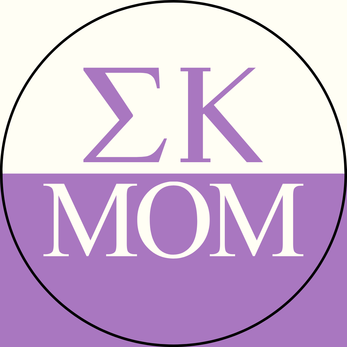 Color Block Sorority Mom Sticker- 2 Pack