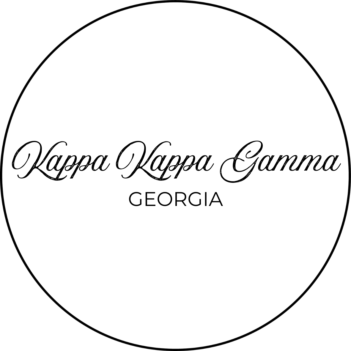 Classic Cursive Georgia Sorority Pinback Button