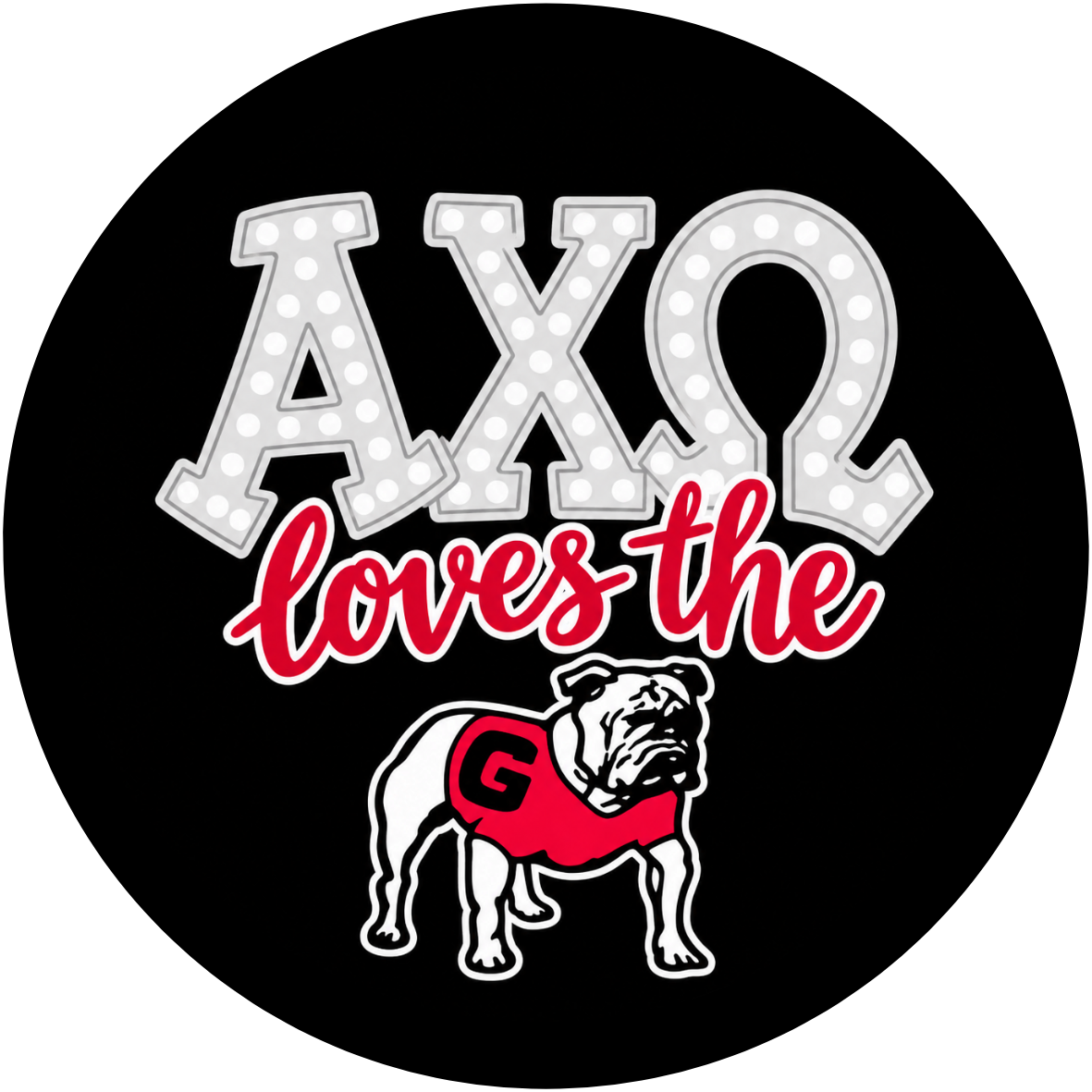 Dawgs & Dots Sorority Button