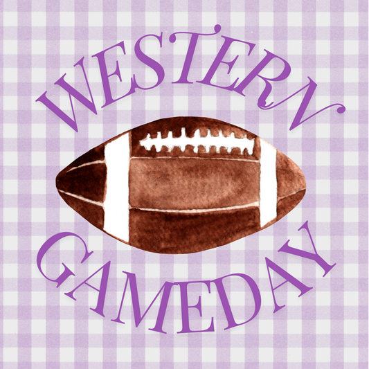 Western Gingham Gameday Stickers- 2 Pack