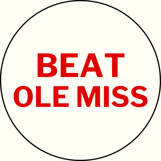 UGA vs. Ole Miss "Beat Ole Miss" Rivalry Sticker- 2 Pack