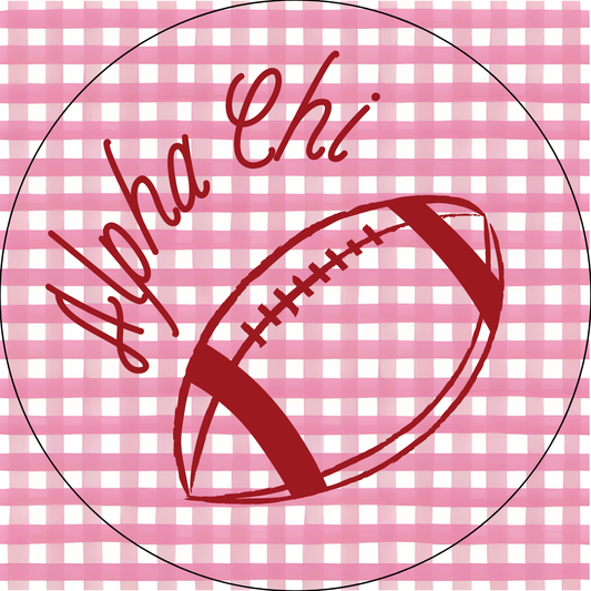 UA Sorority Gingham Sticker- 2 Pack