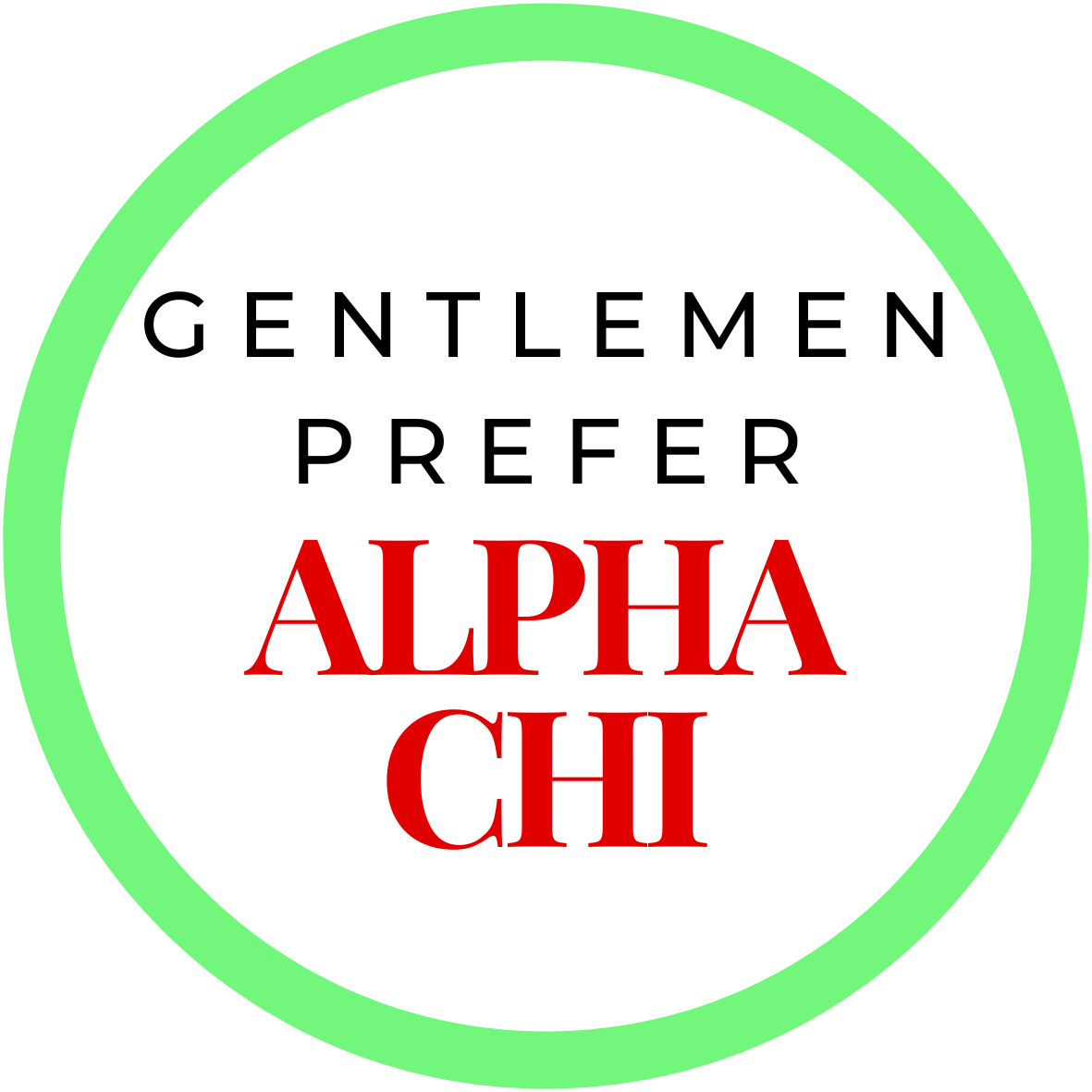 Gentlemen Prefer Block Sorority Sticker- 2 Pack