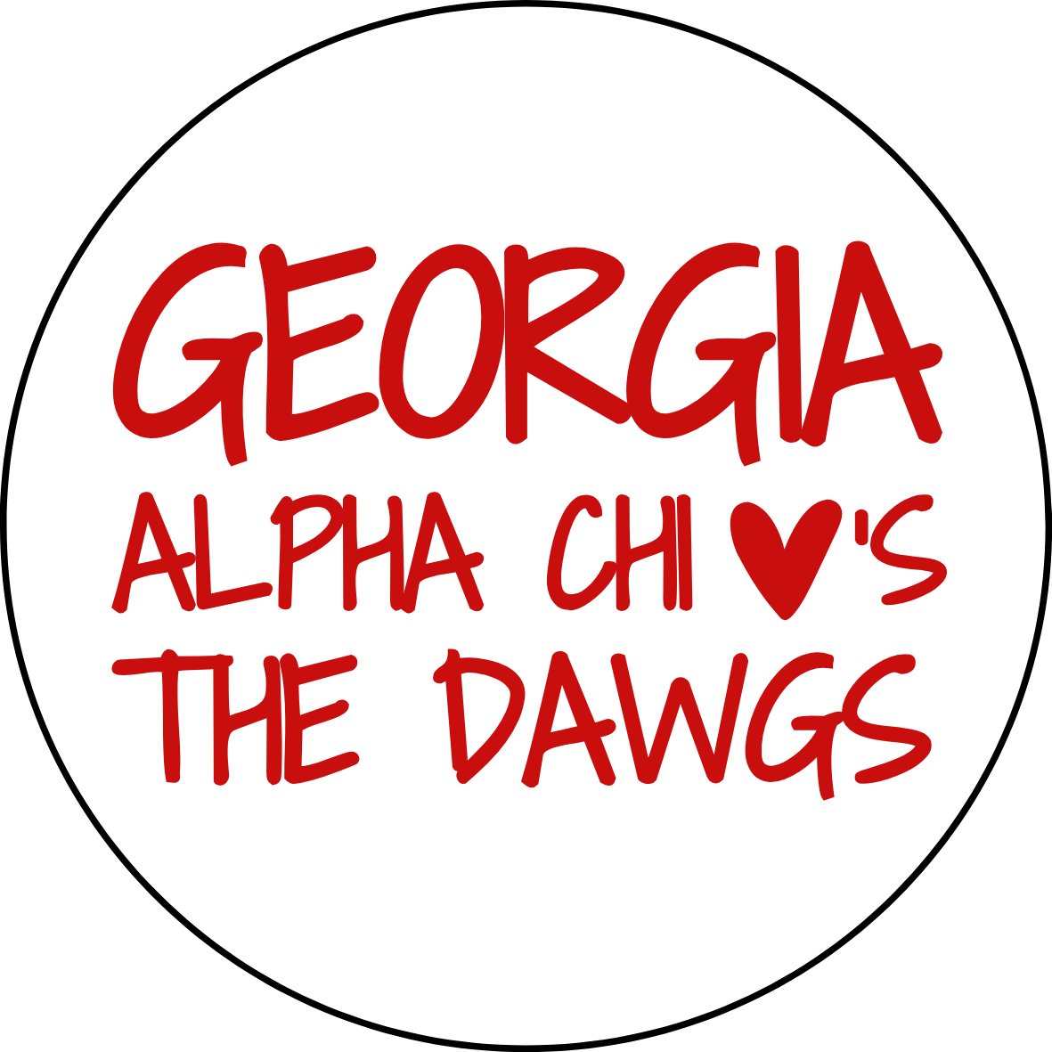 Georgia Sorority Loves the Dawgs Button