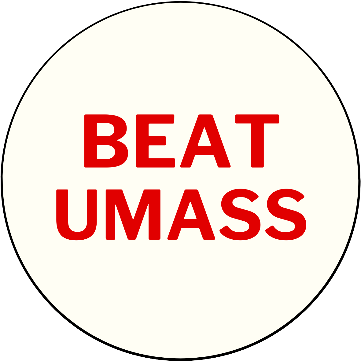 UGA vs. UMass "Beat UMass" Rivalry Sticker - 2 Pack