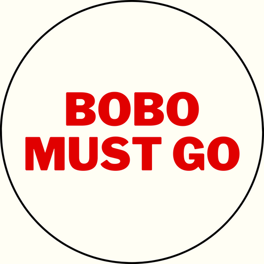 "Bobo Must Go" Sticker- 2 Pack