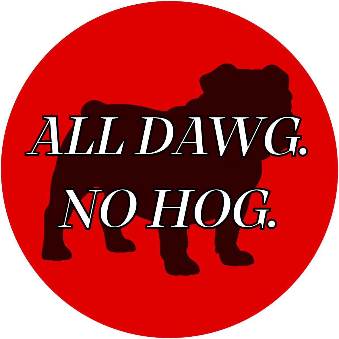 UGA vs. Arkansas "All Dawg." Rivalry Button