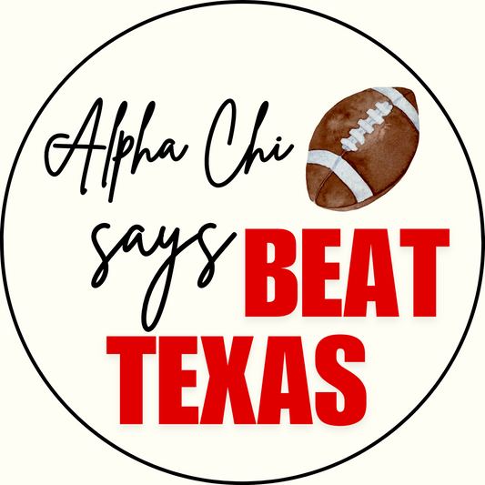 UGA vs. Texas "Beat Texas" Sorority Button